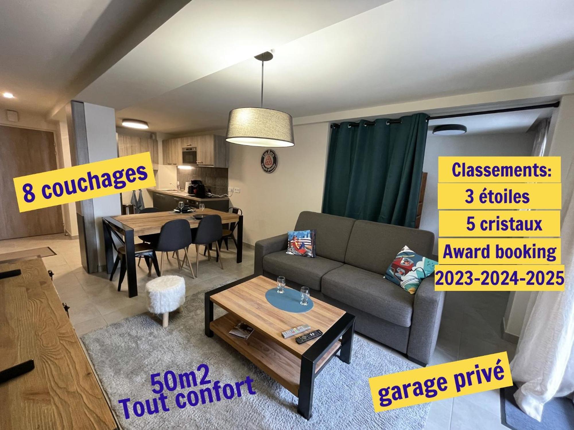 Arc 1800 Appartement 6-8 Pers,5 Cristaux, Avec Garage Les Arcs  Luaran gambar